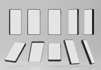 mobile and application of isolated, business shop and digital platform, 3d illustration rendering, smartphone for banking services