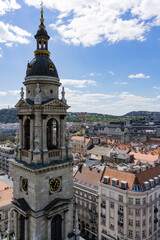 Fototapeta na wymiar A view from St. Stephen's Basilica in Budapest, Hungary.