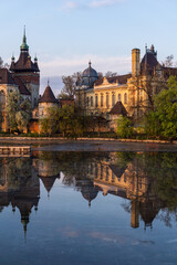 Fototapeta na wymiar Vajdahunyad Castle in Budapest, Pest, Hungary.