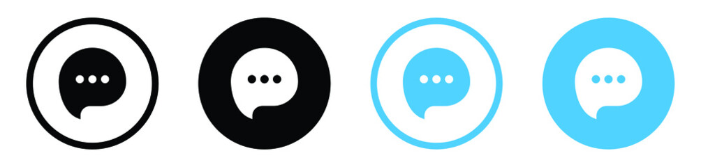 Fototapeta premium comment icon speech bubble symbol Chat message icons - talk message Bubble chat icon