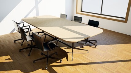 Meeting room or conference room in office building - 3D Rendering