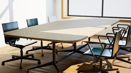 Meeting room or conference room in office building - 3D Rendering