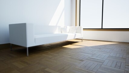 3d rendering. modern living room in townhouse.