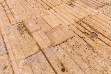 Beige stone steps background texture