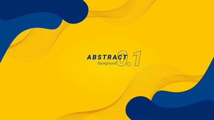 abstract yellow blue wave shape background