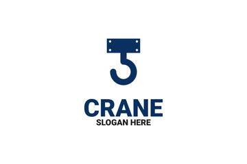 Lifting crane hook simple modern logo design vector illustration creative