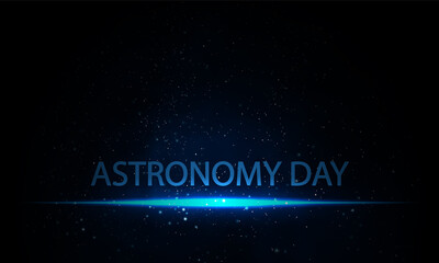 Astronomy Day night starry sky, vector art illustration.