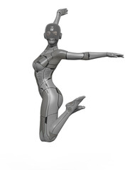 gynoid girl doing a cheerleader pose