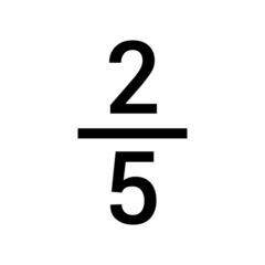 Fraction of two fifths vector