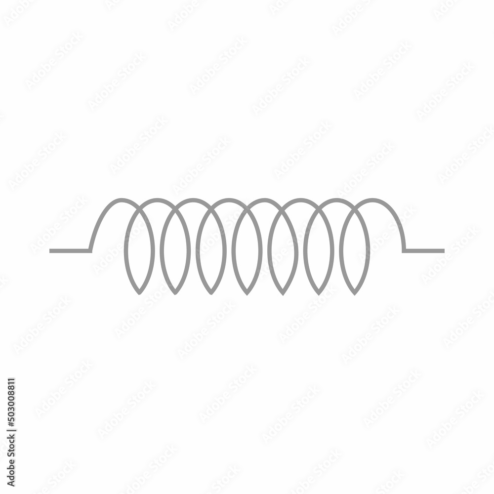 Canvas Prints Inductor icon vector illustration in physics