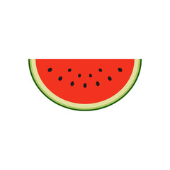 Watermelon slice icon. Vector illustration. 