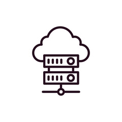 Fototapeta premium Cloud Server Icon