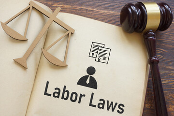 Labor Laws is shown using the text - obrazy, fototapety, plakaty