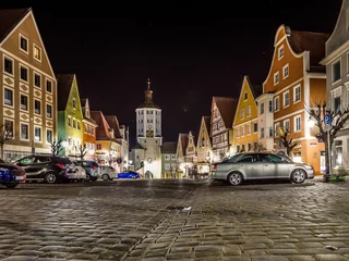 Deurstickers Günzburg bij nacht © Marcel Hechler