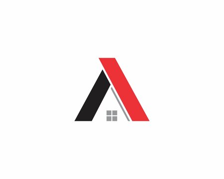 Letter A With Real Estate Logo Vector 001