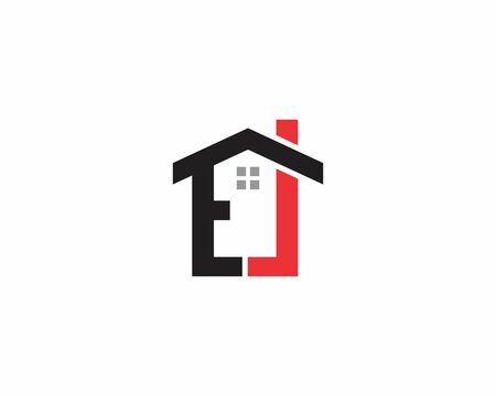 Letters EL With Real Estate Logo Vector 001