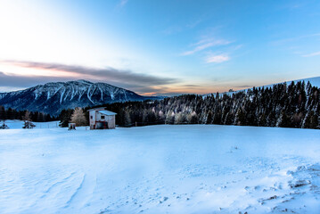 2021 12 11 Cima Larici sunrise in the snow 2