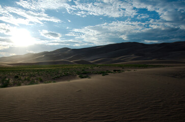 sand dune at sun set