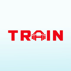 Train vector logo design template