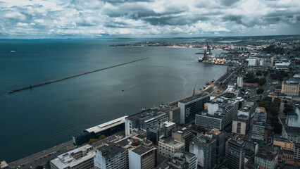 Salvador Bahia Cidade Turismo Nordeste Brasil Paisagem Mar Urbano Drone Histórico Cultural...
