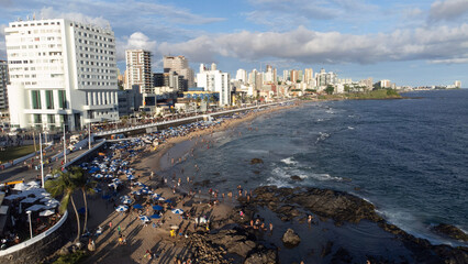 Salvador Bahia Cidade Turismo Nordeste Brasil Paisagem Mar Urbano Drone Histórico Cultural...