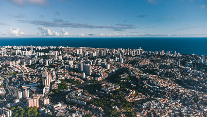 Salvador Bahia Cidade Turismo Nordeste Brasil Paisagem Mar Urbano Drone Histórico Cultural Arquitetônico