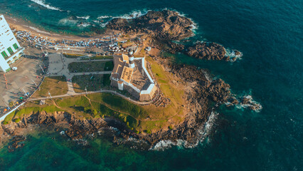 Farol da Barra Forte Santo Antônio Salvador Bahia Praia Mar Baía de Todos os Santos Nordeste Pôr...