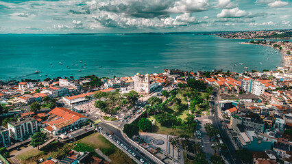 Obraz premium Igreja Católica Nosso Senhor do Bonfim Itapagipe Salvador Brasil Arquitetura Colonial Sacra Fé Fitinhas Patrimônio Histórico Brasileiro Mundial