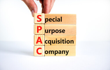 SPAC special purpose acquisition company symbol. Concept words SPAC special purpose acquisition...