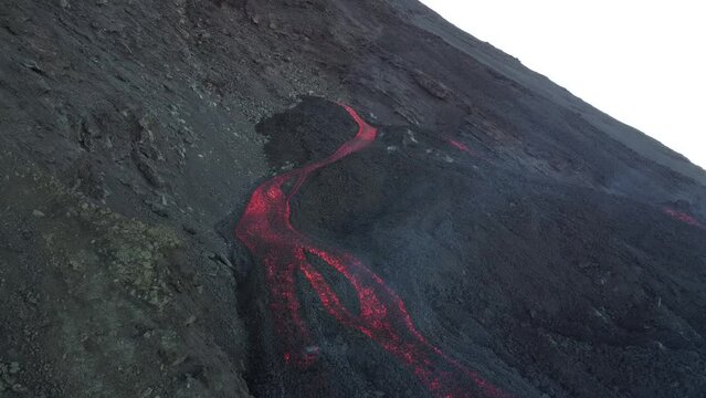 Lava de Volc&aacute;n Activo Pacaya en Guatemala, Centroam&eacute;rica 