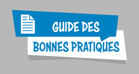 Logo guide des bonnes pratiques. - obrazy, fototapety, plakaty