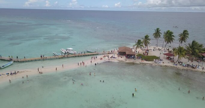 paradise island landscape taken from a drone