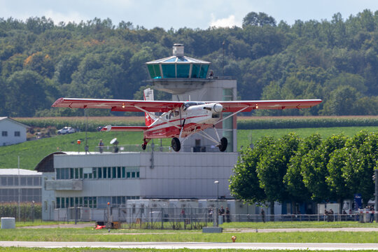 Payerne, Switzerland - September 2, 2014: Swiss Air Force Pilatus PC-6 Porter aircraft V-622.