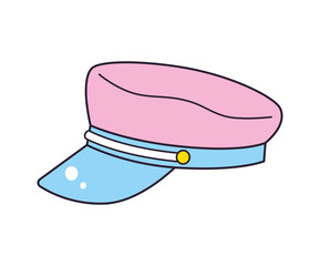 Fashionable glamour vogue haute couture cap isolated vector