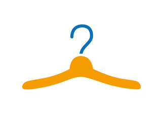 Clothes or coat hanger icon isolated