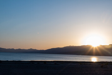 sunrise over the lake