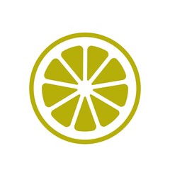 lemon slice icon. fruit and citrus symbol. isolated vector image
