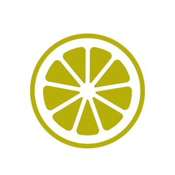 lemon slice icon. fruit and citrus symbol. isolated vector image