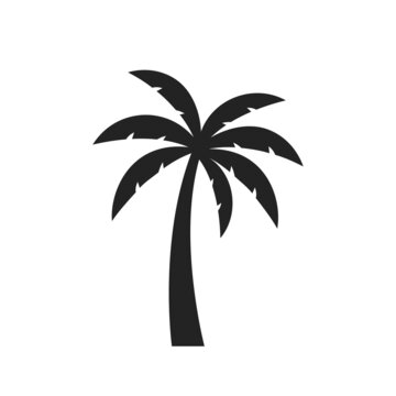 palm tree icon. beach, tropical, exotic and tourism symbol. isolated vector image