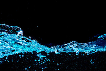 Splashes black and blue