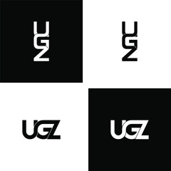 ugz letter original monogram logo design set