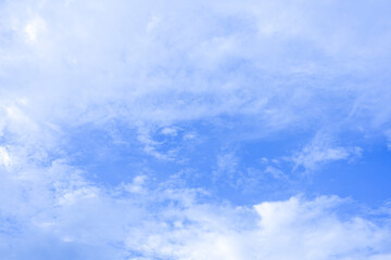 Fluffy cloud, cloudy blue sky background