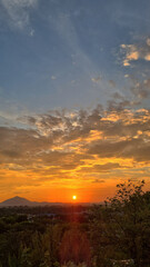 sunset in the mountains