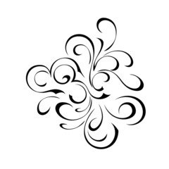 decorative abstract ornament with curls. graphic decor