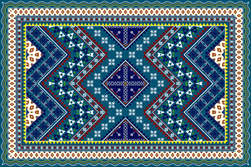 Ikat geometric abstract ethnic pattern design. Aztec fabric carpet mandala ornaments textile decorations wallpaper. Tribal boho native ethnic turkey traditional embroidery vector background 