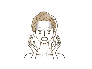 ショックを受けている女性