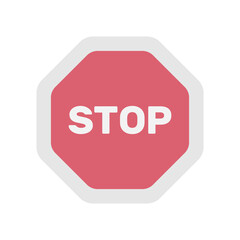 Stop traffic sign,traffic regulatory warning stop symbol. minimal vector illustration