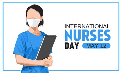 International Nurses Day vector illustration. Suitable for Poster, Banners, campaign and greeting card. 