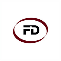 fd letter logo design, fd vector , fd design.