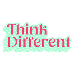 short inspiration motivation quote think different vector illustration